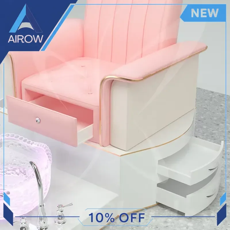 for Luxury Modern Foot Spa Sofa with Drawers Throne Manicure Pedicure Chair Set Beauty Salon Nail Salon Equipment Furniture