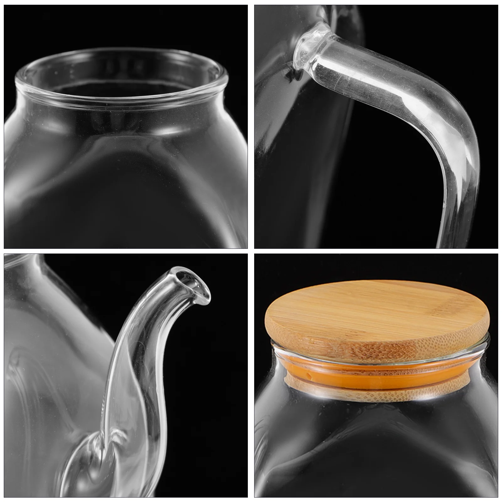 

1pc Glass Bottle Clear Oil Dispenser Spout Anti-Leak Vinegar Cruet Kitchen Seasoning Container Olive Oil Storage Jar