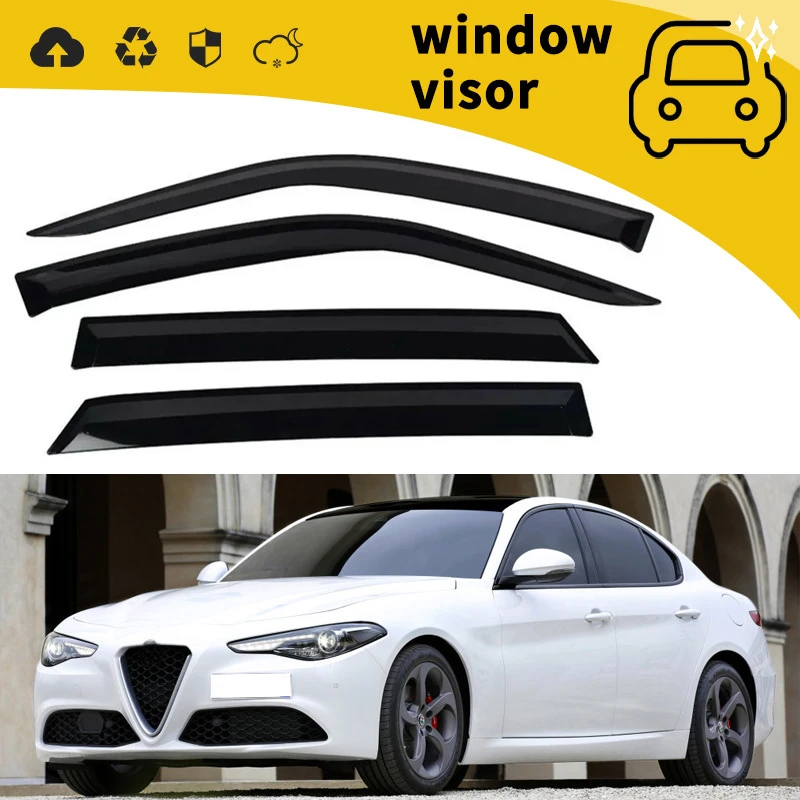

Подходит для Alfa Romeo Giulia 2018, автомобильная дверная защита, оконный козырек, дождевик, модификация, украшение