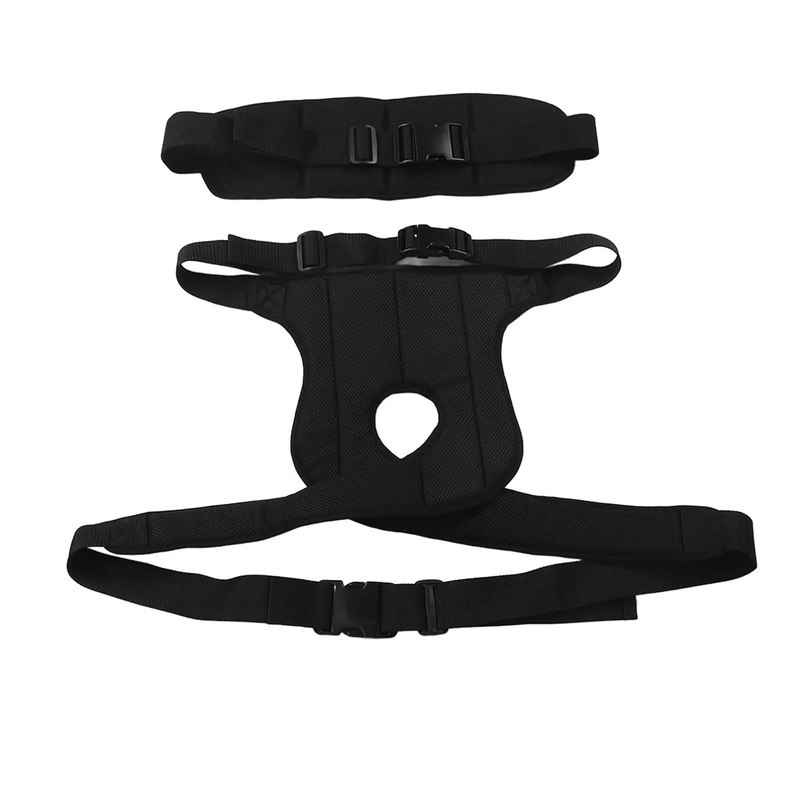 Wheelchair Seat Belt Wheelchair Black Padded Waist Restraint Harness Strap with Quick Release Buckle for Elderly Waist Strap