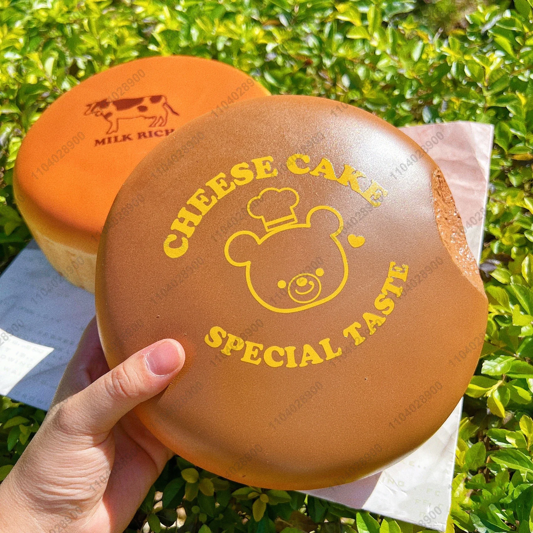 Big Cheese Cake Slow Rising Squishy One Bite Cow Cake Slow Rebound Squeeze Little Bear Cake Stress Release Stress Hand Relax Toy