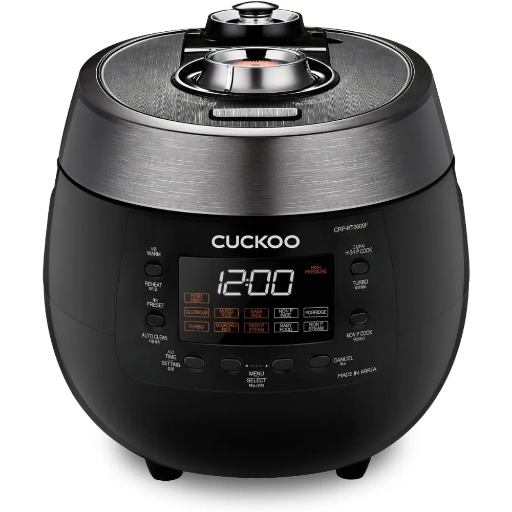 

6-Cup (Uncooked) Twin Pressure Rice Cooker, 14 Menu Options, Safe Steam Release, 3 Voice Guide, Auto Clean