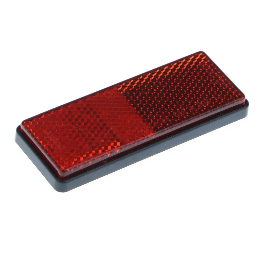 Car Bicycle Light Reflective Strip Plastic Adhesive Safety Reflector Sticker Rectangular for Motorcycles Trailers and Bags