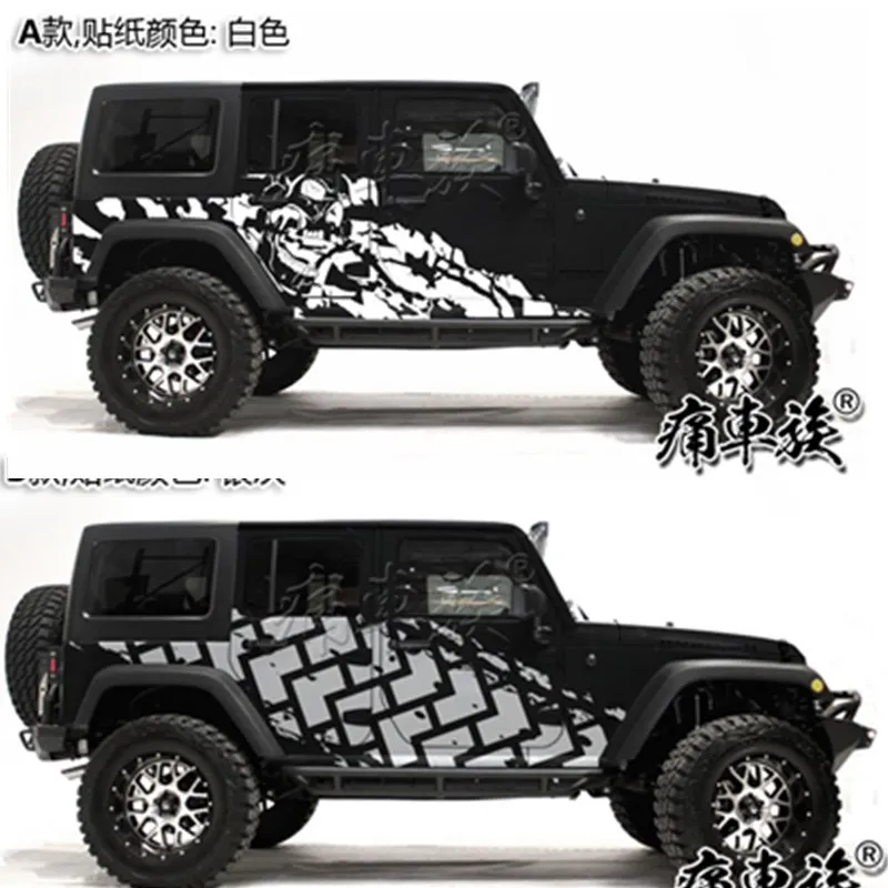 

2pcs New Car Stickers Car Car Decals FOR Jeep Wrangler Gladiator Body Custom Fashion Decor Vinyl Car Foil Accessories