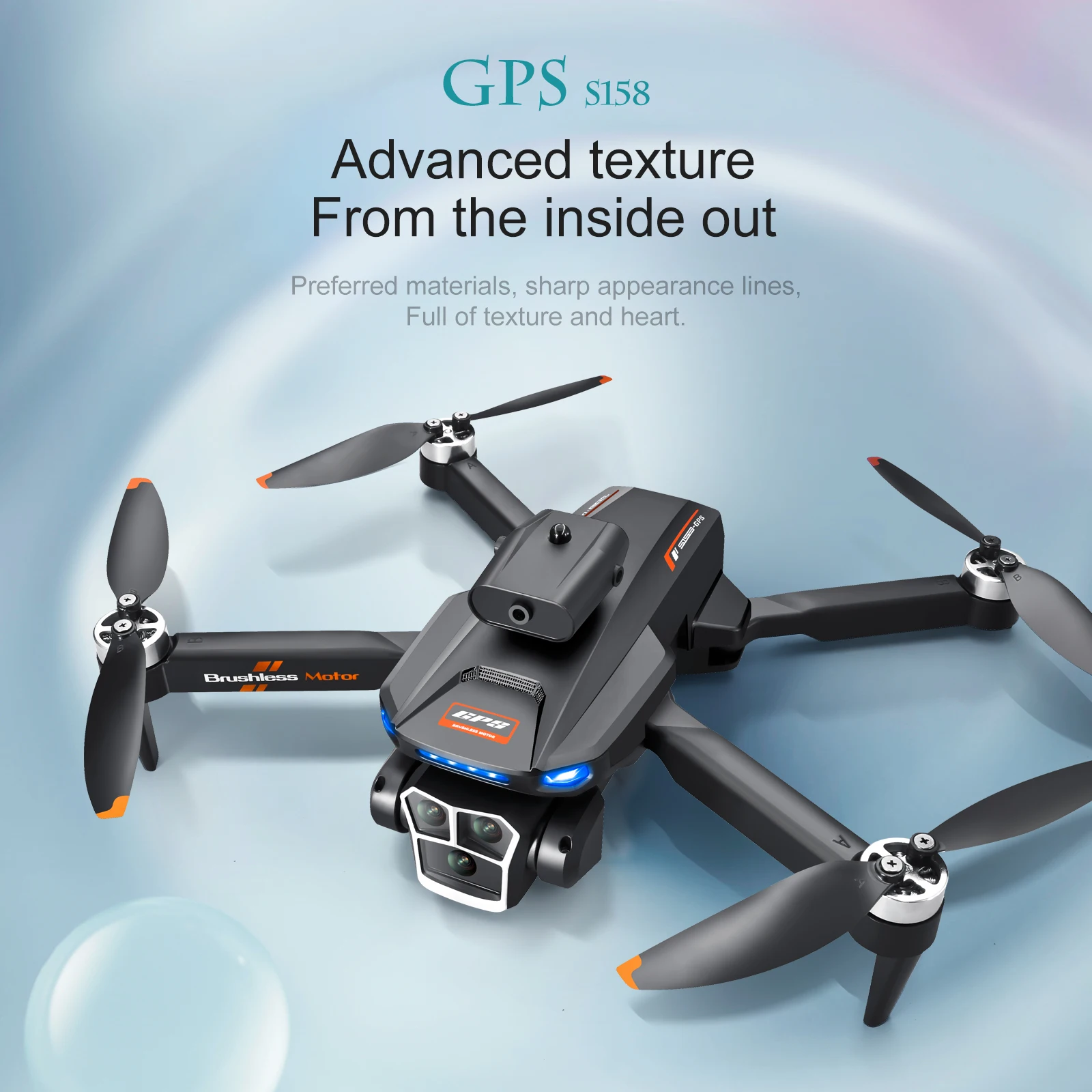 2026 S158 GPS Drone Screen Control Folding 8K HD Camera 5G Brushless GPS Drone With Optical Flow Positioning Quadcopter Toy