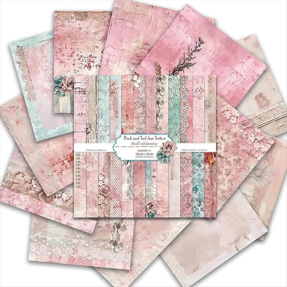 COFA Scrapbook Paper 12x12 Inch, 24 Sheets DIY Origami Decorative Craft, Double Sided Printing, Photo Album Decor Paper