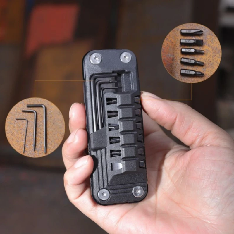 GHK Mini Multi-function Knife Outdoor Camping Folding Knife Portable Outdoor Camping Knife Car-mounted Sharp Screwdriver Tool