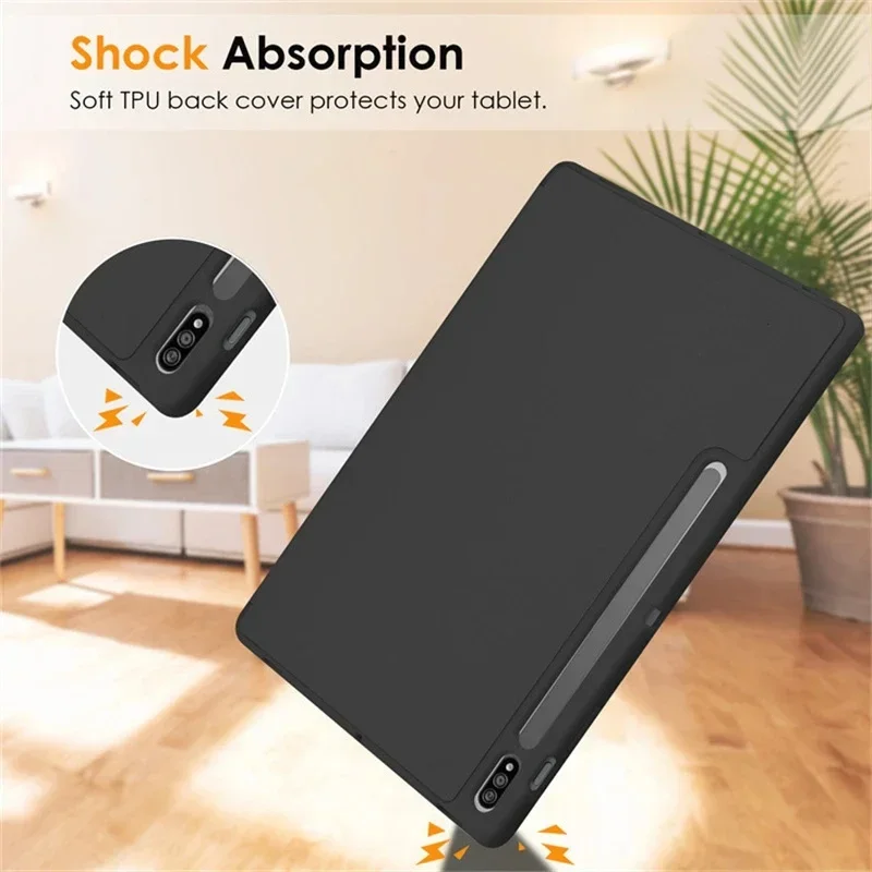 Tablet Smart Leather Case for Samsung Galaxy Tab S11 S10 Plus S10+ 12.4 S10 Ultra 14.6 2024 S9 FE S8Plus S7 FE A9 A8 S6 Lite