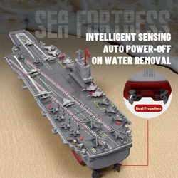 JJRC S19 RC Aircraft Carrier Dual Motor Drift Simulation Destroyer Model 2.4G High-Speed Rc Remote Control Ship Summer Explosion