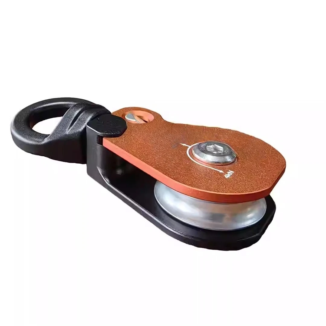 Rotating Universal Rope Pulley Swivel Joint for Climbing & High-Altitude Work Single Pulley