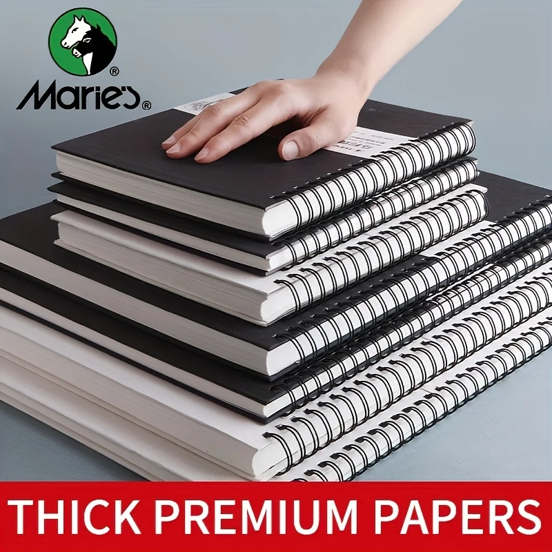 Книга для рисования Мари, 30 листов, 98 фунтов/160 гSM, блокноты для рисования и письма, в спиральном переплете с твердой обложкой, альбом для рисования для взрослых