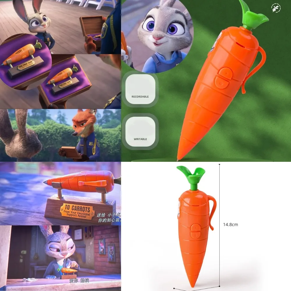 Disney Zootopia Merchandise Carrot Voice Recorder, Cute Stationery, Small Student Voice Recorder, Creative Birthday Gift