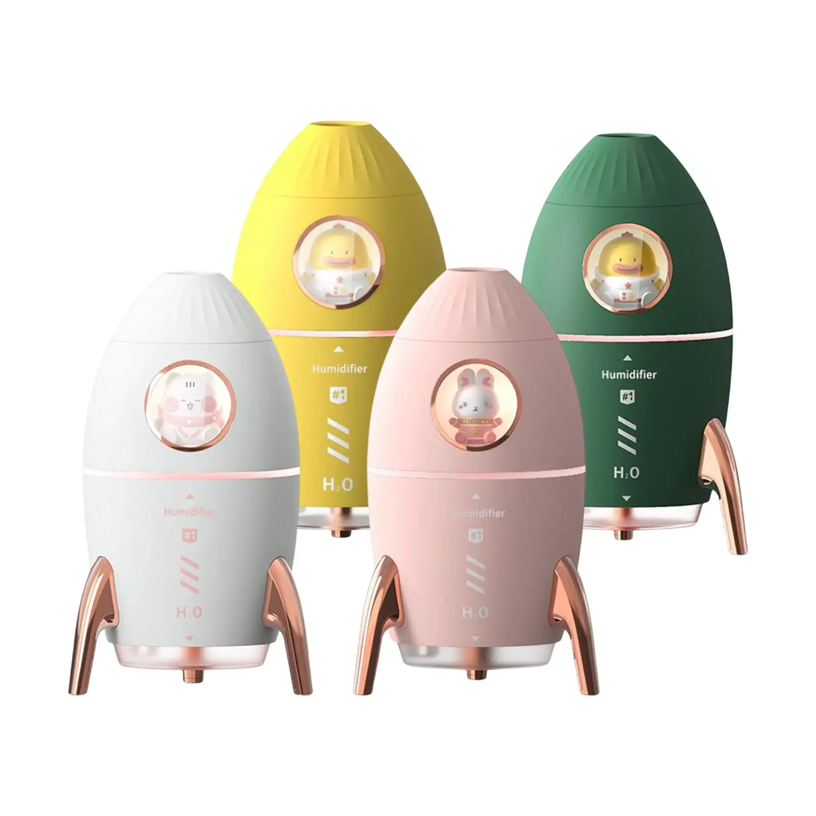 Portable 350ml Air Humidifier Tabletop Silent USB Night Light for Office Bedside Indoor Bedroom Home