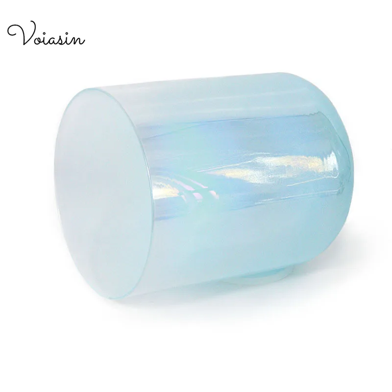 6/7/8Inch Gradient Light Blue Clear Quartz Crystal Singing Bowl Top Level Meditation Sound Therapy Voiasin Relaxing Sounds Bowls