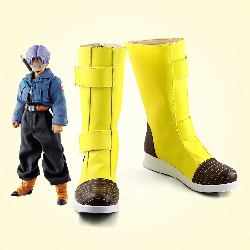 Trunks Cosplay Torankusu Yellow Boots Unisex Halloween Custom Made Shoes