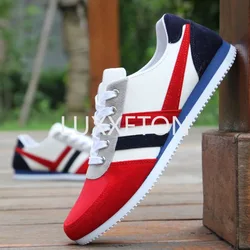 Men Canvas Breathable Vulcanized Shoes Spring New Fashion Breathable and Wear Resistant Men Casual Thick Soled Sports Shoes