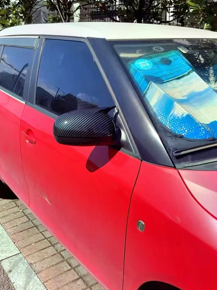 For Skoda Fabia 2008 2009 2010 2011 2012-2014 ABS Car Rearview Side Mirror Cover Wing Cap Exterior Door Trim Adhesive Sticker view 4