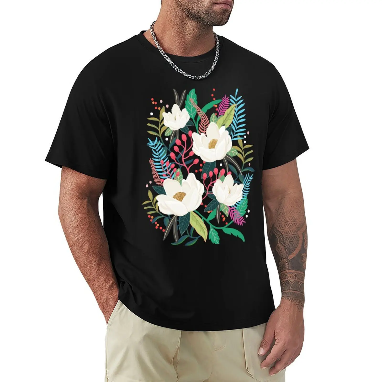 The Garden of Alice, flower, floral, blossom art print T-Shirt Fitness Quick Dry Short Sleeve Top