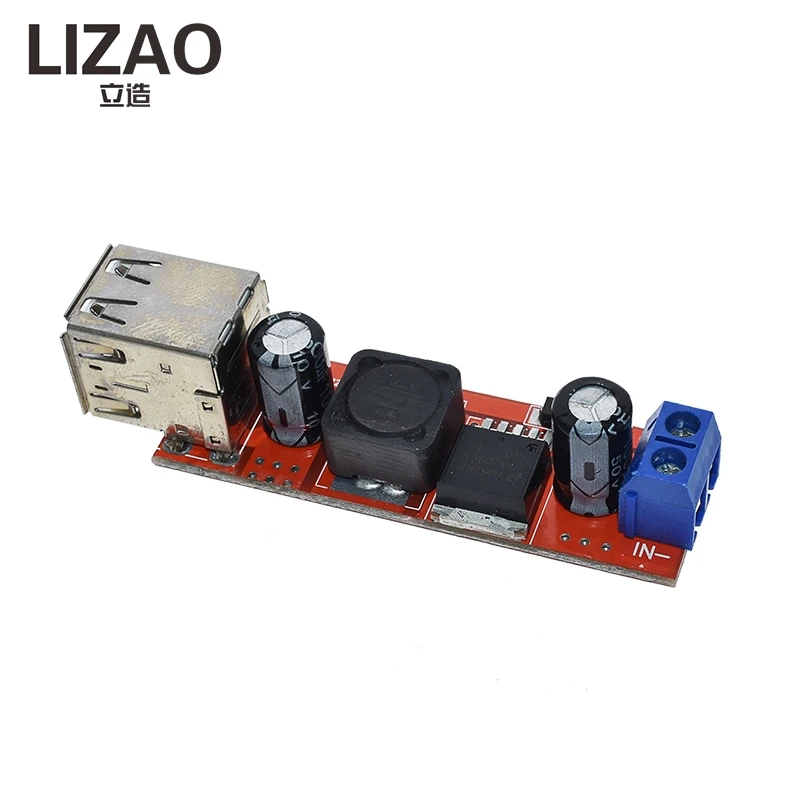 LIZAO Car Charging 3A Power Module, Dual USB Output Buck Regulator, 9V/12V/24V/36V to 5V Step-Down Converter