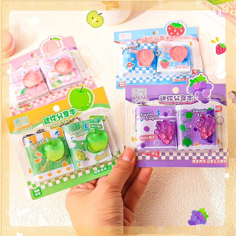 cute things kawaii Stationery back to school supplies fruit Mini Portable Notebook gift for kids small Notepad diary Pendant