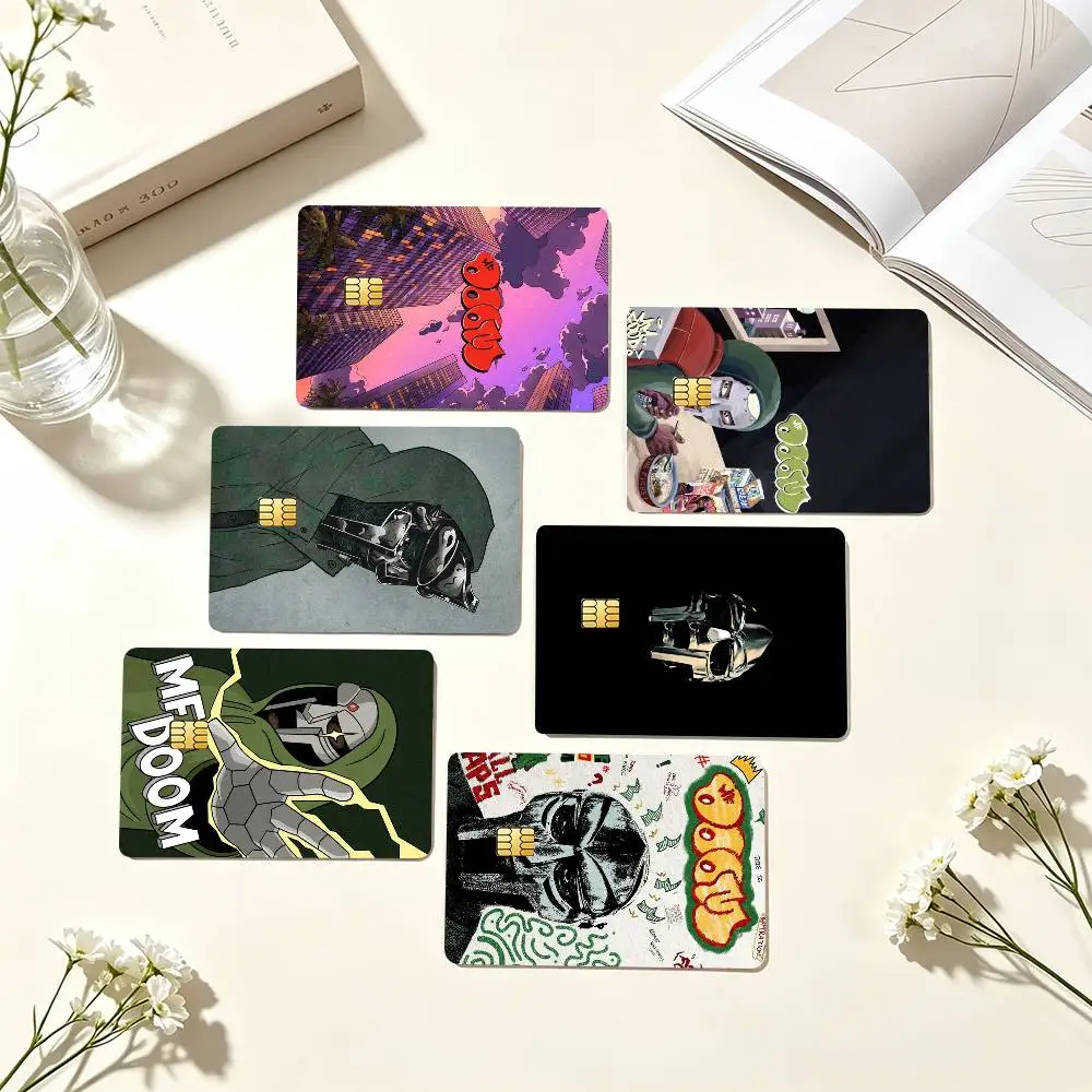 M-MF DOOM Mask Rapper  Credit Card HD Stickers Game Card Decal Small Chip Waterproof Sticker Gift