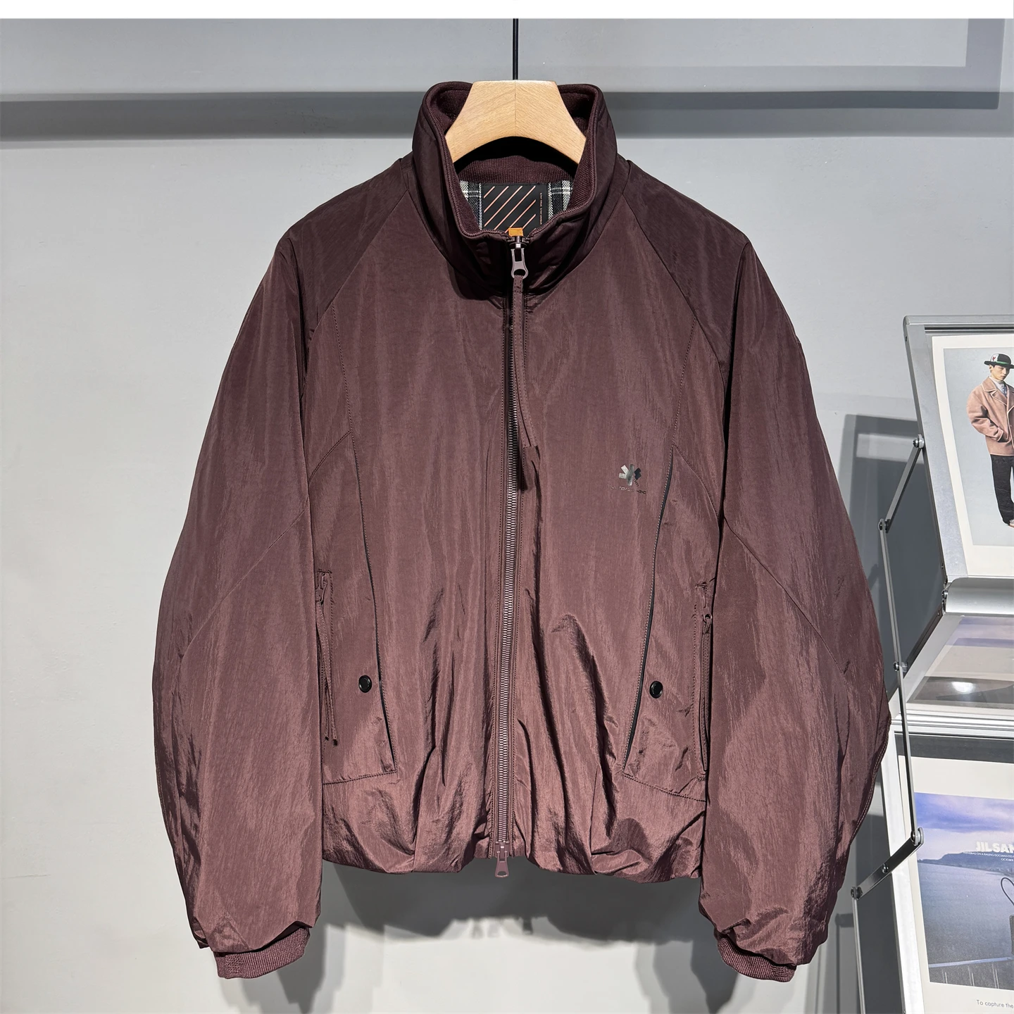 

Мужская пуховая куртка American Sle свободного кроя с воротником-стойкой, белая, с наполнителем из перьев, городская повседневная теплая утолщенная куртка на молнии с декоративными элементами