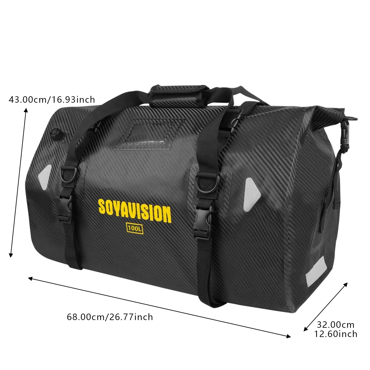 Waterdichte 20L/40L/50L/66L/70L/100L Droge Opbergtas voor Fiets Motor Reizen, Zwemmen, Varen, Kajakken, Kamperen & Strand