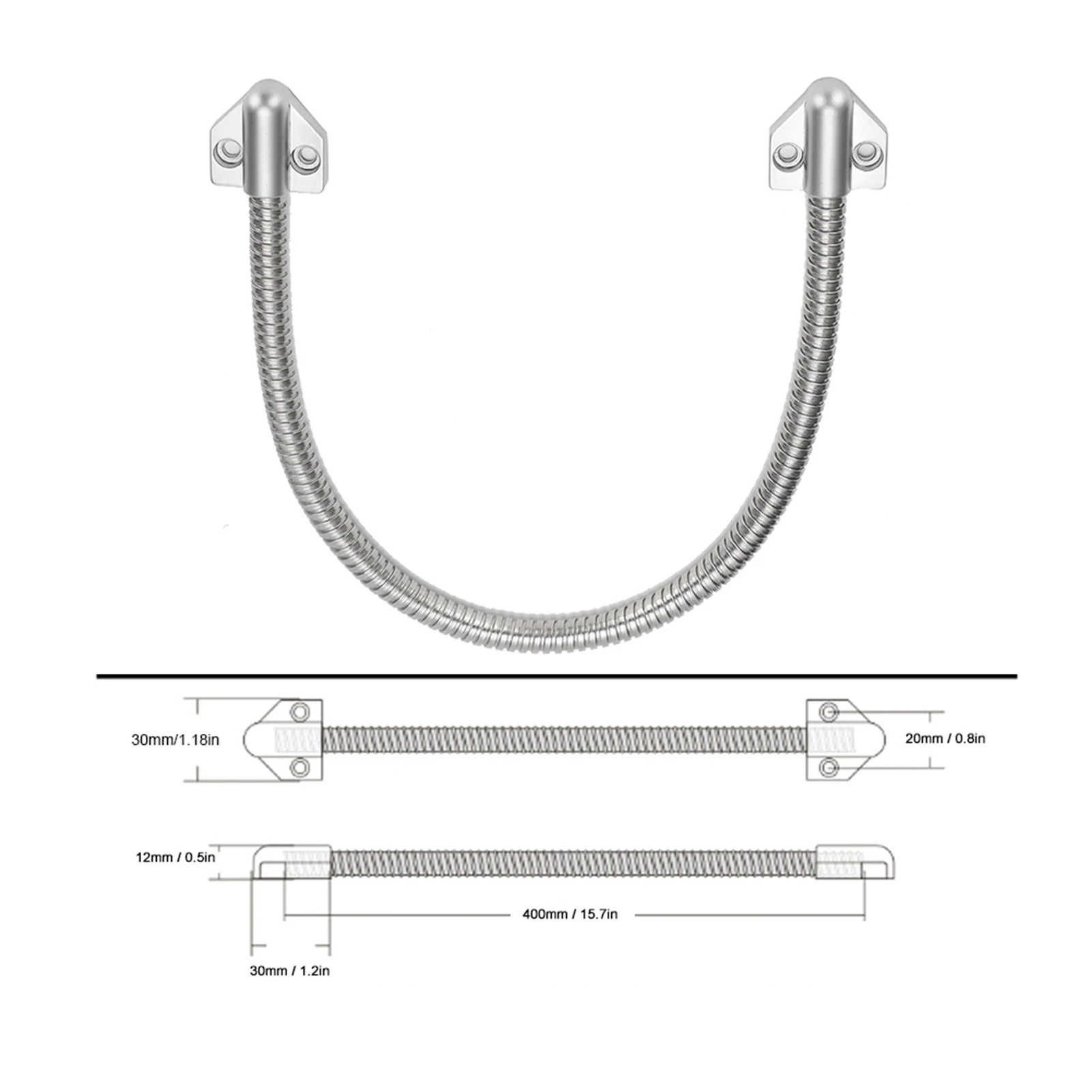 Door Loop Stainless Steel Door Loop Exposed Mounting Access Control Cable Line Protector Defender Exposed Mounting Sleeve