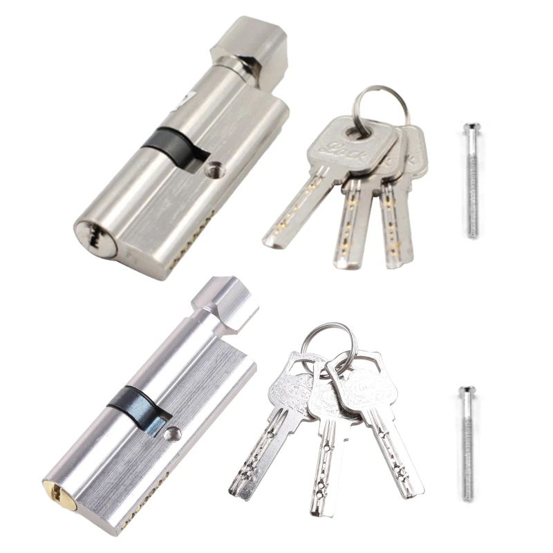 Metal Door Lock Cylinder Replacement Anti-theft Security Interior Lock with 3 Keys Entry Front Door Locksets Dropship