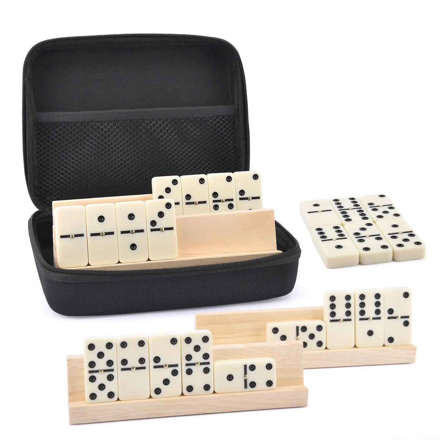 Double Six Domino Game,Table Game Educational Toy with Portable Box Fun,Board Game,Classic Tiles Game for Game Night Outdoor