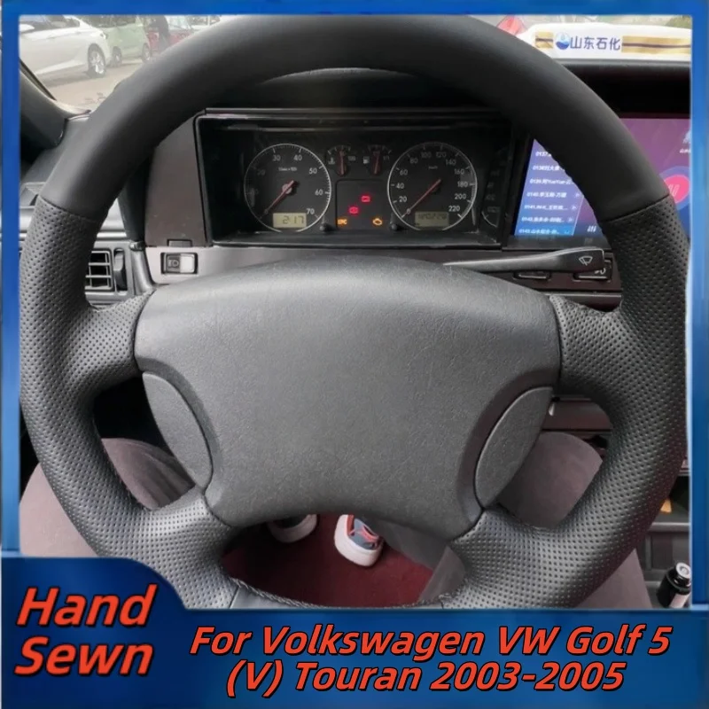 

Car Steering Wheel Cover Hand-Sewn Microfiber Leather For Volkswagen VW Golf 5 (V) Touran 2003-2005 Car Interior Accessories
