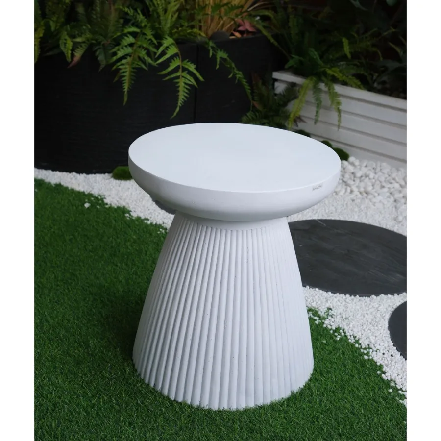 

Drative Garden End Table 20.3 H Modern Heavy Duty Patio Sturdy Faux Terrazzo Accent Table Side Table Plant Table for Indoor Out
