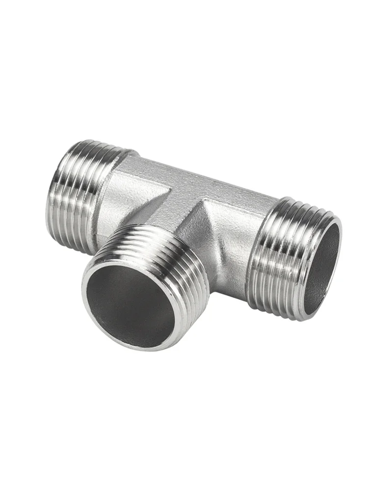 BSPT Male Thread Tee Type Reducing 304 Stainless Steel Butt Joint Adapter Adapter Coupler Plumbing Fittings