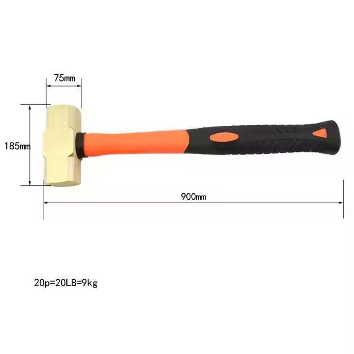 Brass Non-sparking No Spark Safety Tools Anti-magnetic Mallet Hammer 0.5p Area Professional Tools