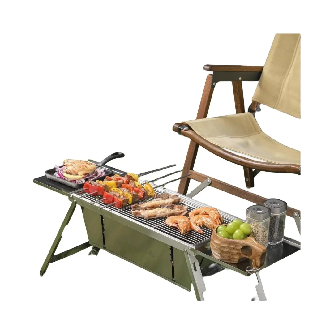 QC-OEM  LY-5 ODM or OEM Multifunction Lightweight Camping  Portable folding outdoor camping grill