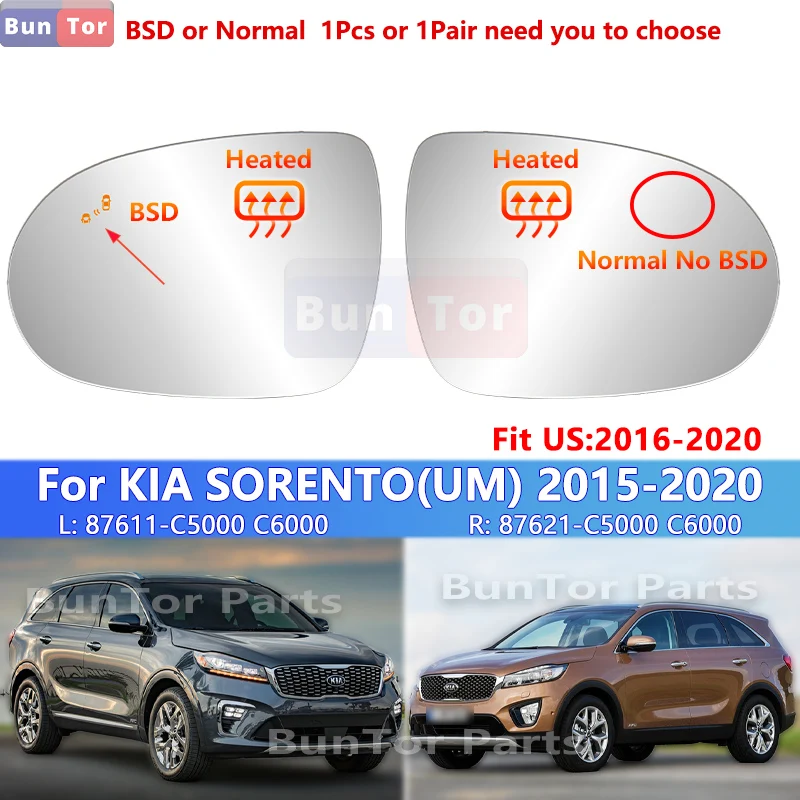 Mit BSD Für KIA Sorento 2016 2017 2018 2019 2020 Links/Rechts Seite Rückspiegel Glas 87611-C5040 C6020/Auto Flügel spiegel Teile – Detail 2