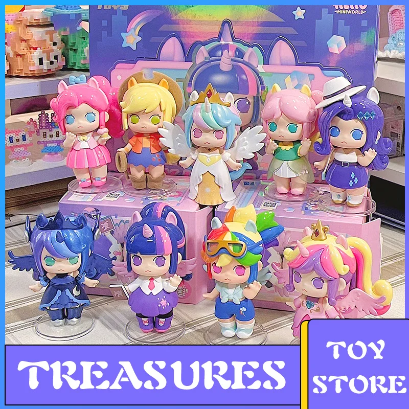 Original Mini World Magic Pony Series Blind Box Toys Model  Confirm Style Cute Anime Figure Gift Surprise Box Gift