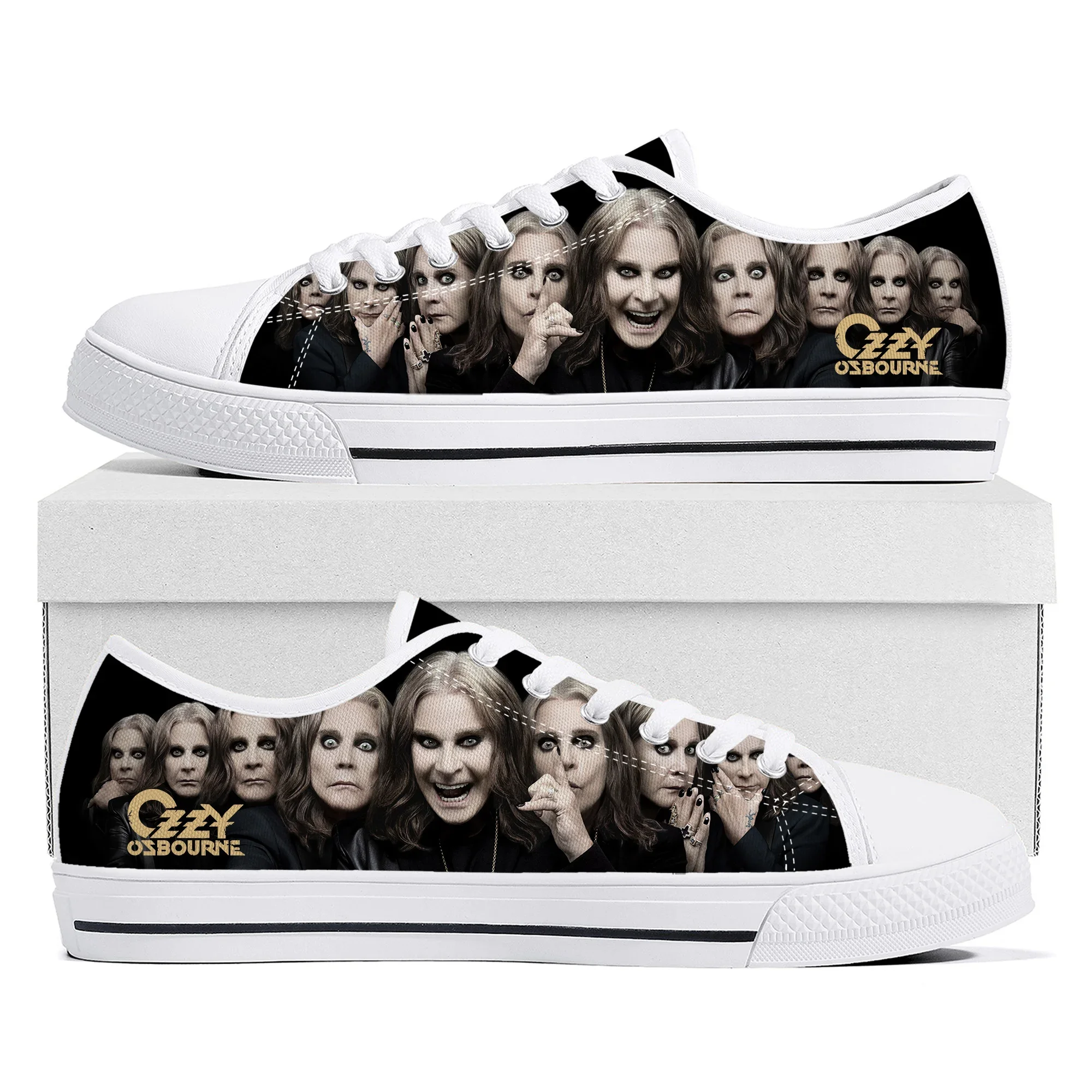 Ozzy Rock Singer Osbourne Low Top High Quality Sneakers Mens Womens Teenager Canvas Sneaker Casual Couple Shoes Custom Shoes