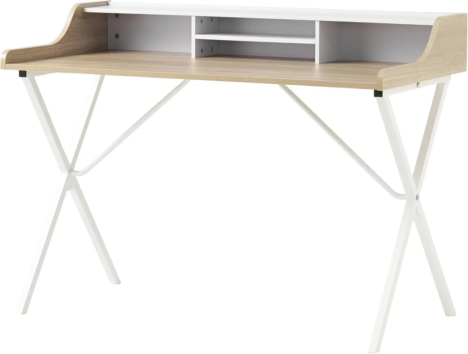 Comfort corner Aalto Computer Desk, Oak / White Melamine