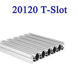 1PC EU 20120 T-Slot Aluminum Profile Anodized Extruded Profile 3D Printer Frame Engraving Machine Panel Slide Rail Workbench DIY