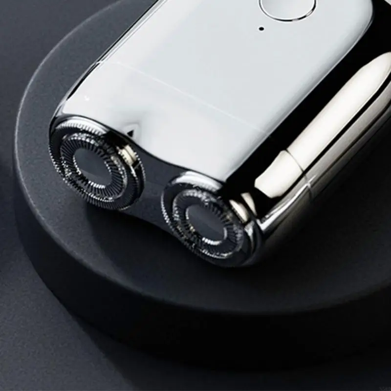 มีดโกนเครื่องโกนหนวดไฟฟ้าแบบพกพาขนาดเล็กเคราเครื่องโกนหนวดสองหัวสำหรับผู้ชาย N58D