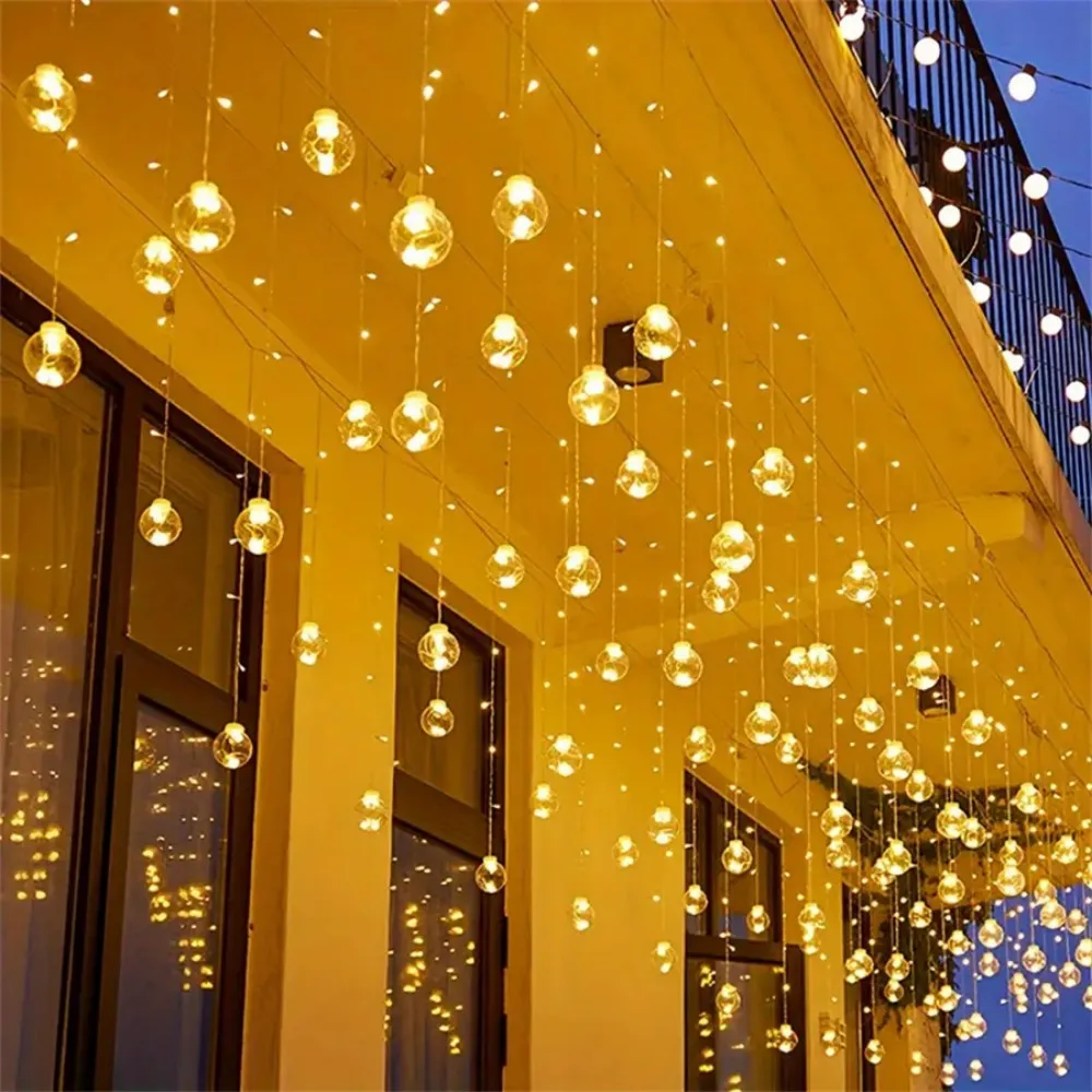 1 шт., 12 шариковых теплых белых желающих глобусов, на батарейках, используемых для спальни, гостиной, кафе, вечеринки, рождественского декора