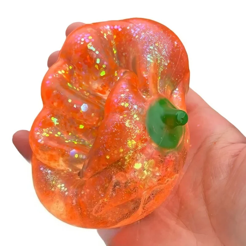 Halloween-Kürbis Maltose-Stressball, Quetschspielzeug, Weicher Stressball mit Langsamer Rückfederung, Fidget-Spielzeug zur Stresslinderung, Lustiges Geschenk für Erwachsene – Detail 5