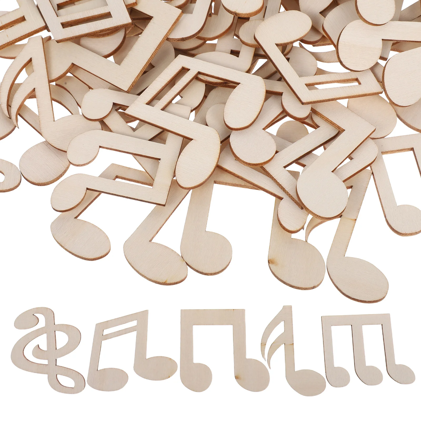 

3 Bags Wooden Music Note Cutouts Unfinished Wood Slices for DIY Crafts Painting Decorations Kids Art Supplies Music Note Cutouts
