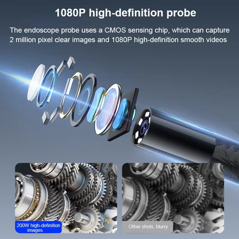 Imagem -05 - Câmera de Inspeção Articulada Industrial Endoscópio da Tubulação Tela do Ips para o Dreno do Esgoto do Carro Rotação 720 ° Maneira 1080p mm 5