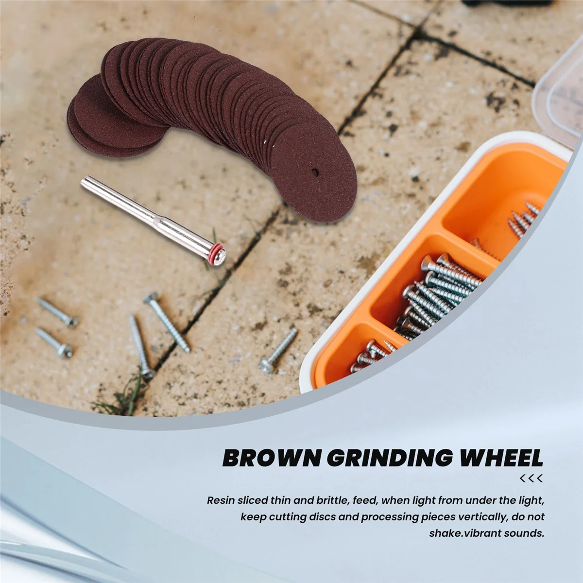 36 pcs cutting discs grinding wheel set Round Ø25X6mm brown for Dremel KL 1 Vogue