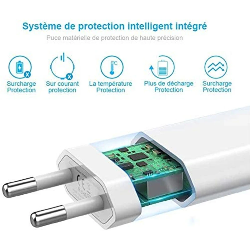 USB AC Wall EU Power Adapter Phone Charger For Apple iPhone 7 8 Plus 5S 5 SE 2020 13 12 11 Pro XS MAX XR Phone Charger Adapter
