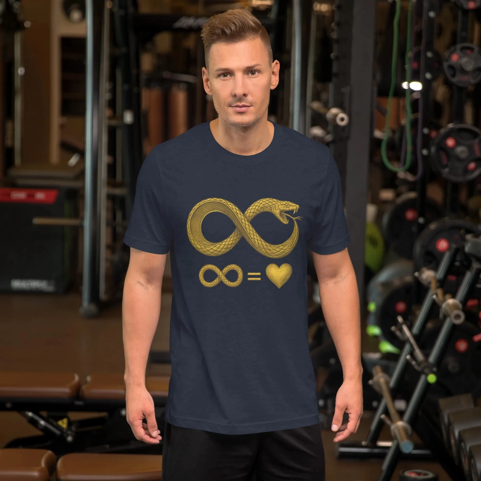Infinite Heart – Ouroboros Alchemy Unisex T-Shirt Graphic T Shirts Streetwear High-quality Crew-neck Short-sleeved Men's T-shirt