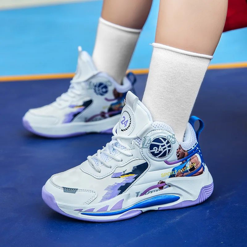 Super Star Fashion Brand Sneakers Boys Professional Children's Basketball Shoes Bounce Sports Shoes Trainers Kids Tenis Infantil