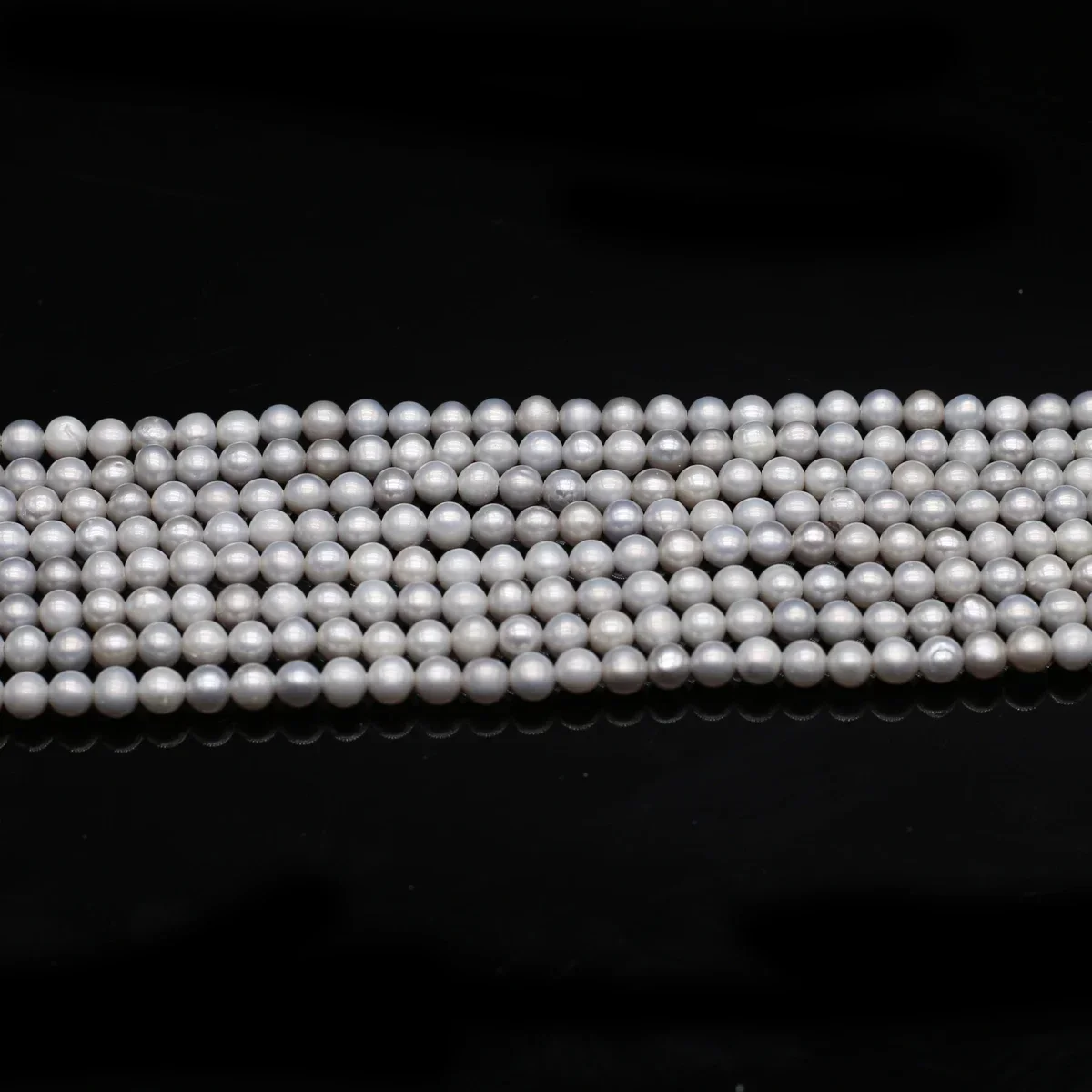 Natural Freshwater Pearl Round 5-6mm Loose Spacing Through-hole Bead Jewelry Making DIY Necklace Bracelet Accessories